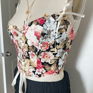 Custom Floral Corset Top